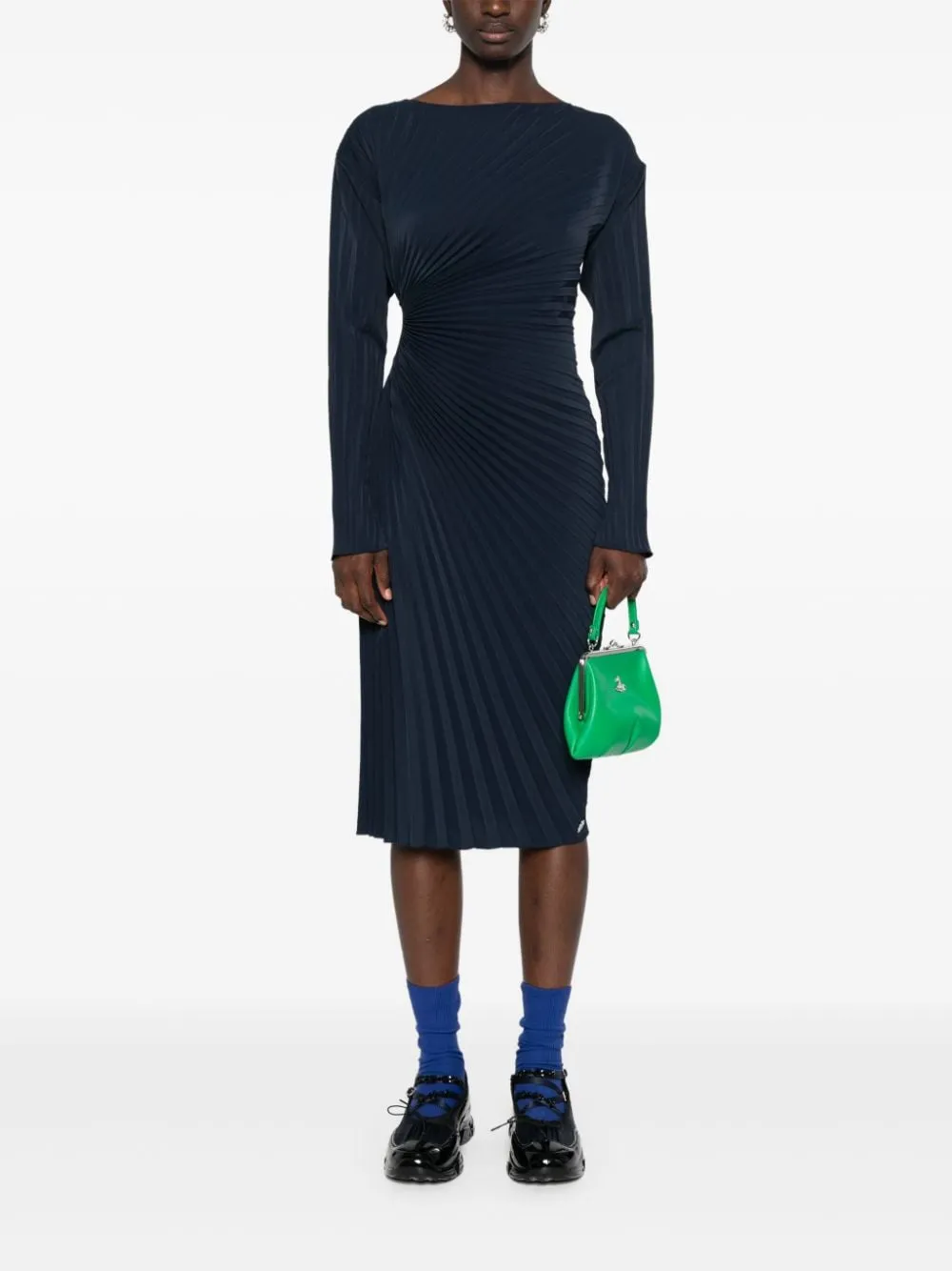 Sun-Ray Pleats Long Dress