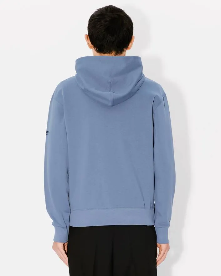 Lucky Tiger Embroidered Zip-Up Hoodie