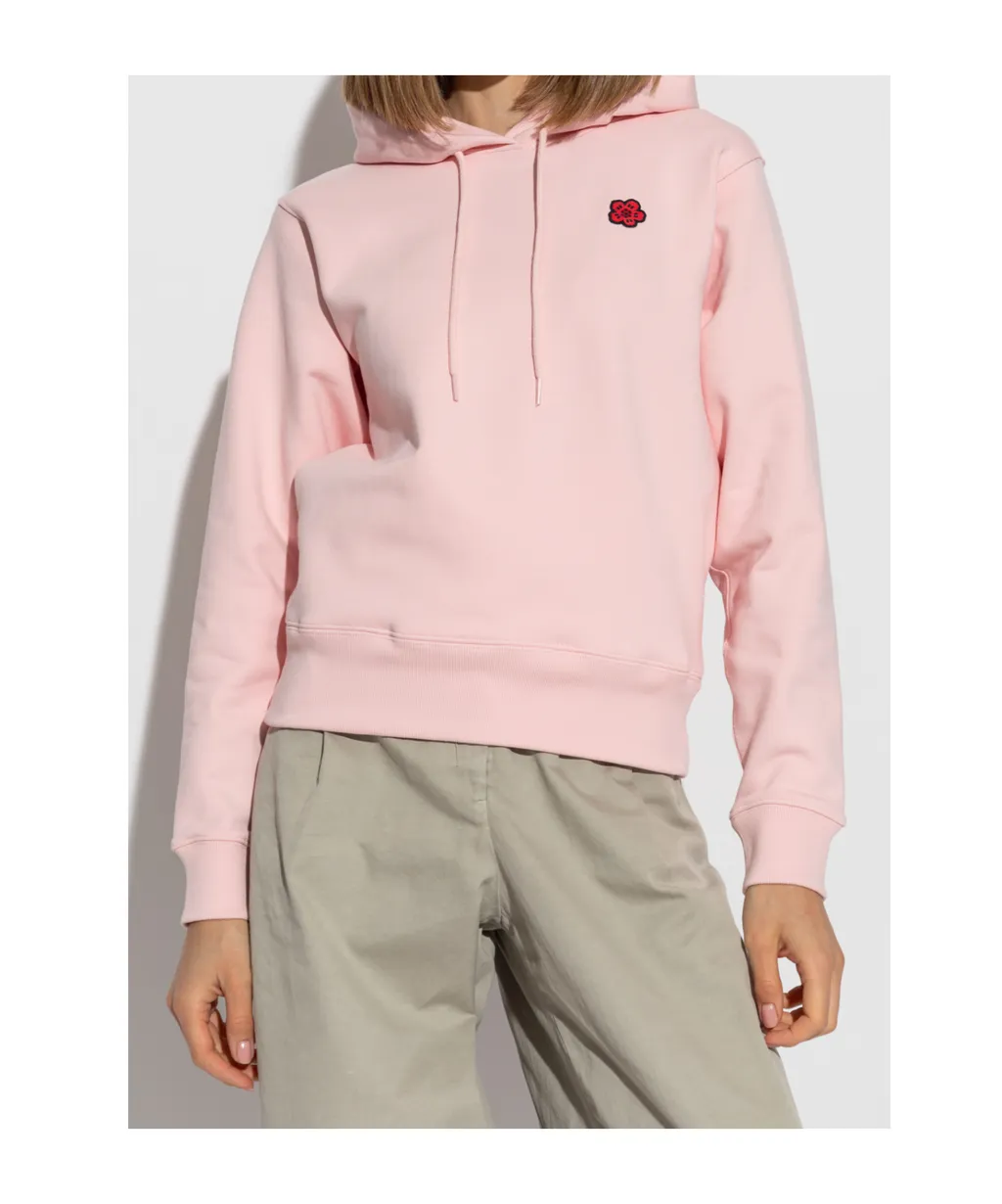 Logo Patch Drawstring Hoodie
