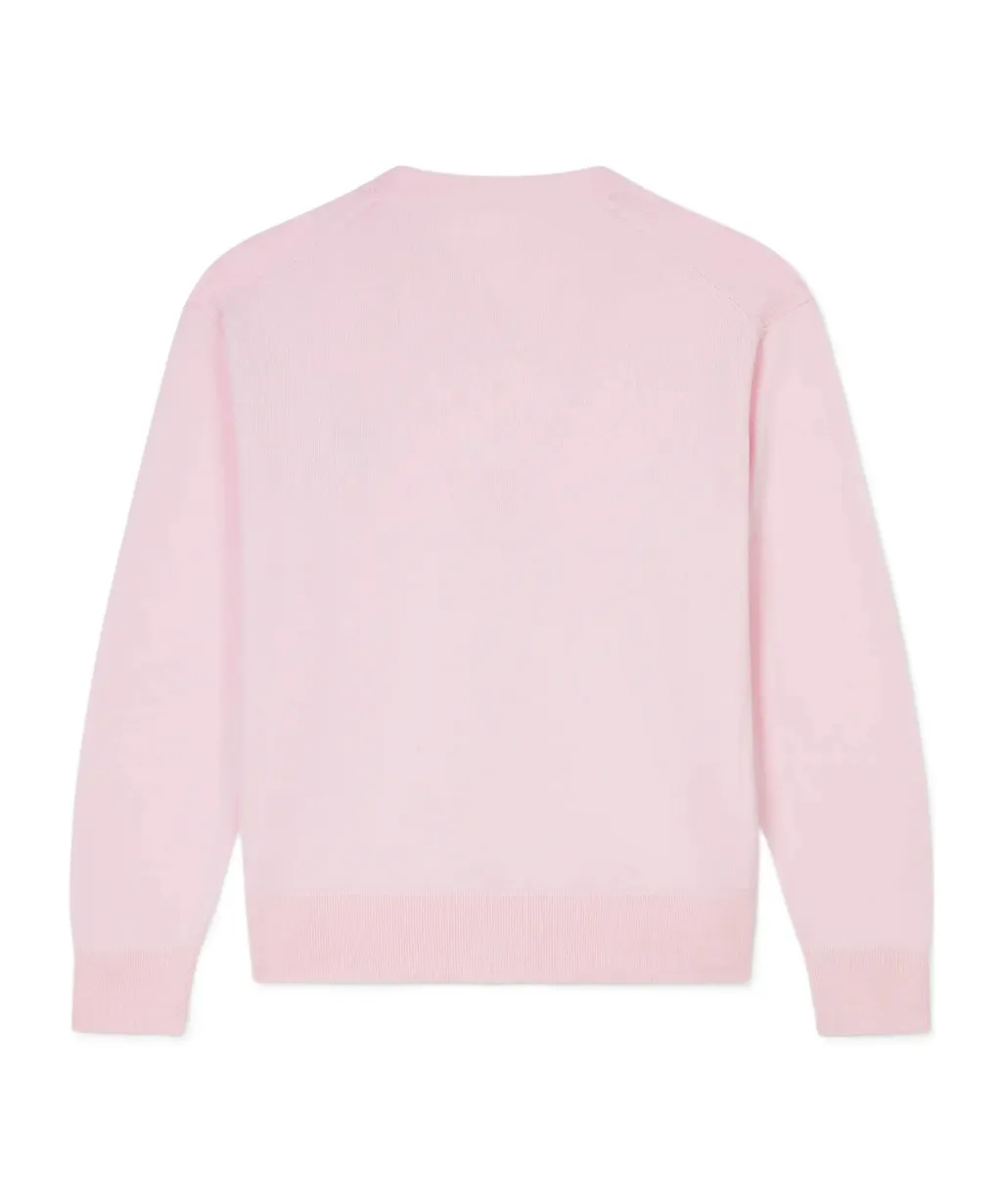 Boke Flower Embroidered V-Neck Cardigan