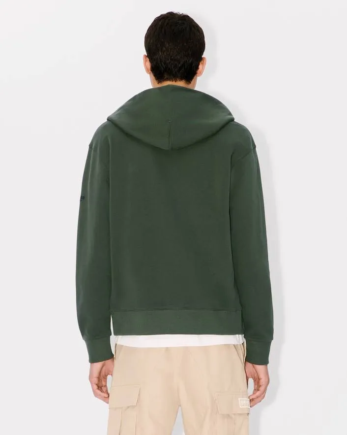 Boke Flower Embroidered Zipped Hoodie