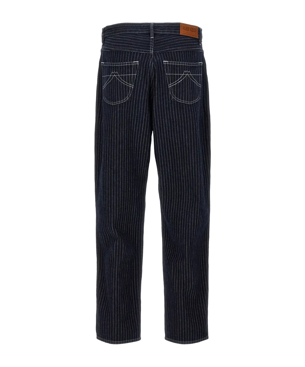 Logo Tag Ribbed Jeans