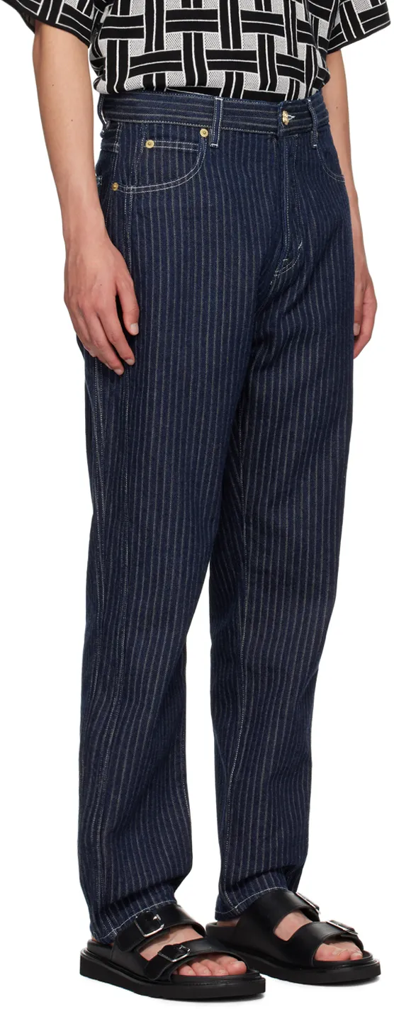 Logo Tag Ribbed Jeans