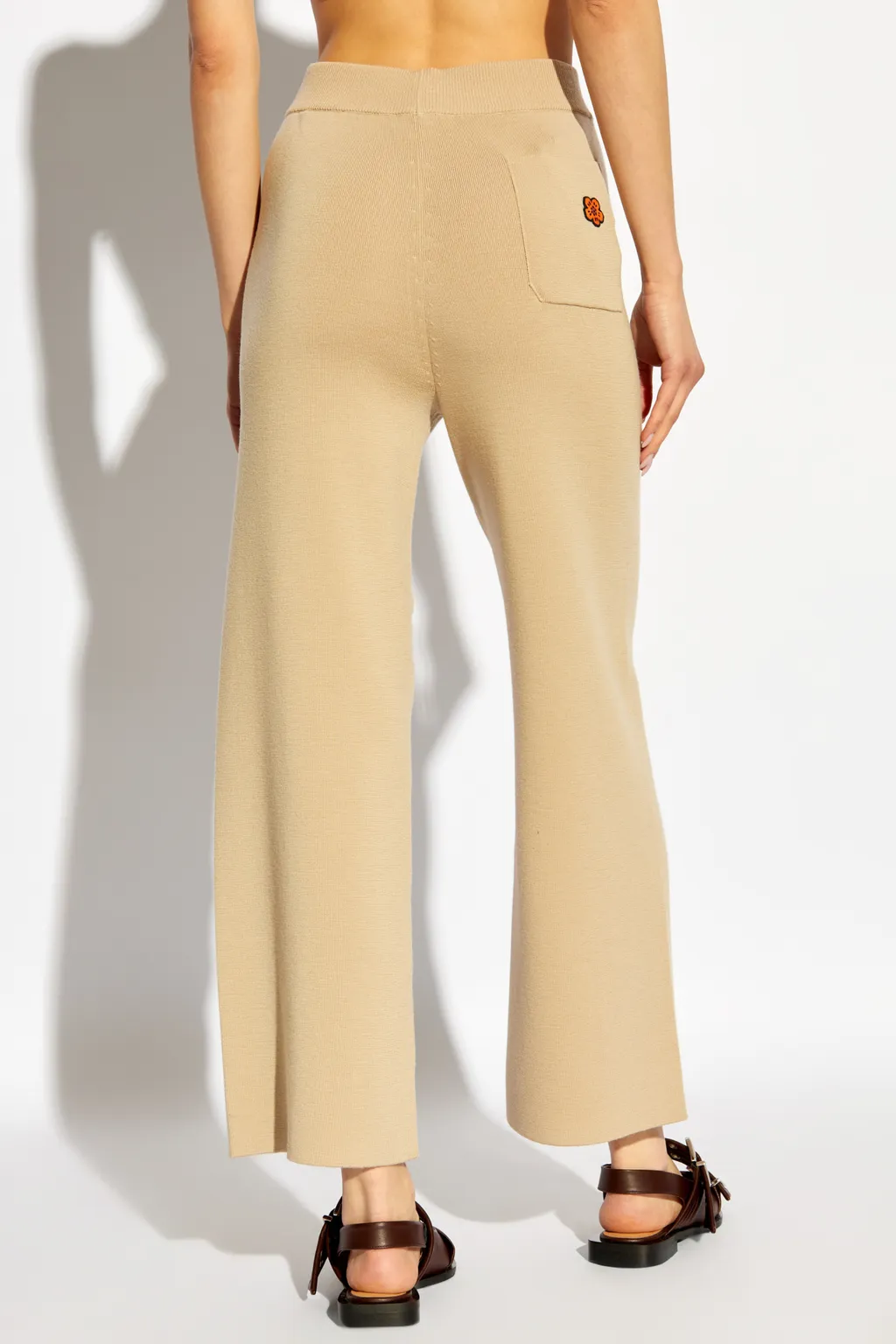 Logo Patch Cropped Trousers