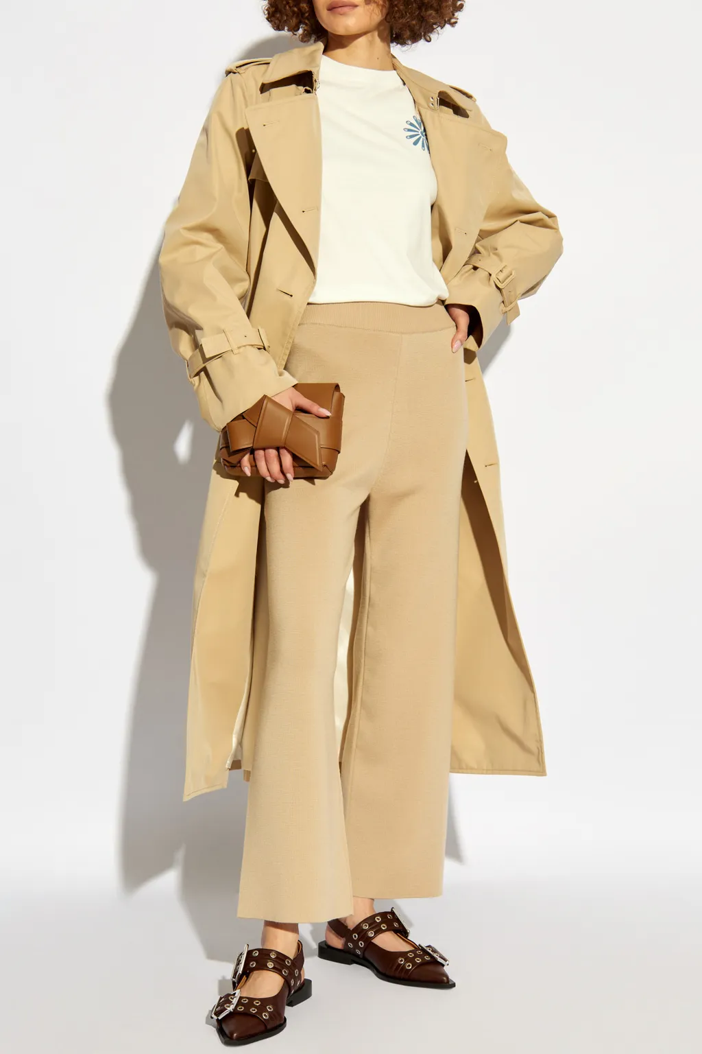 Logo Patch Cropped Trousers