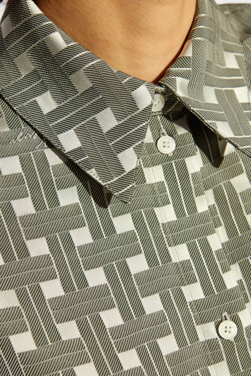 Checkered Pattern Cropped Shirt