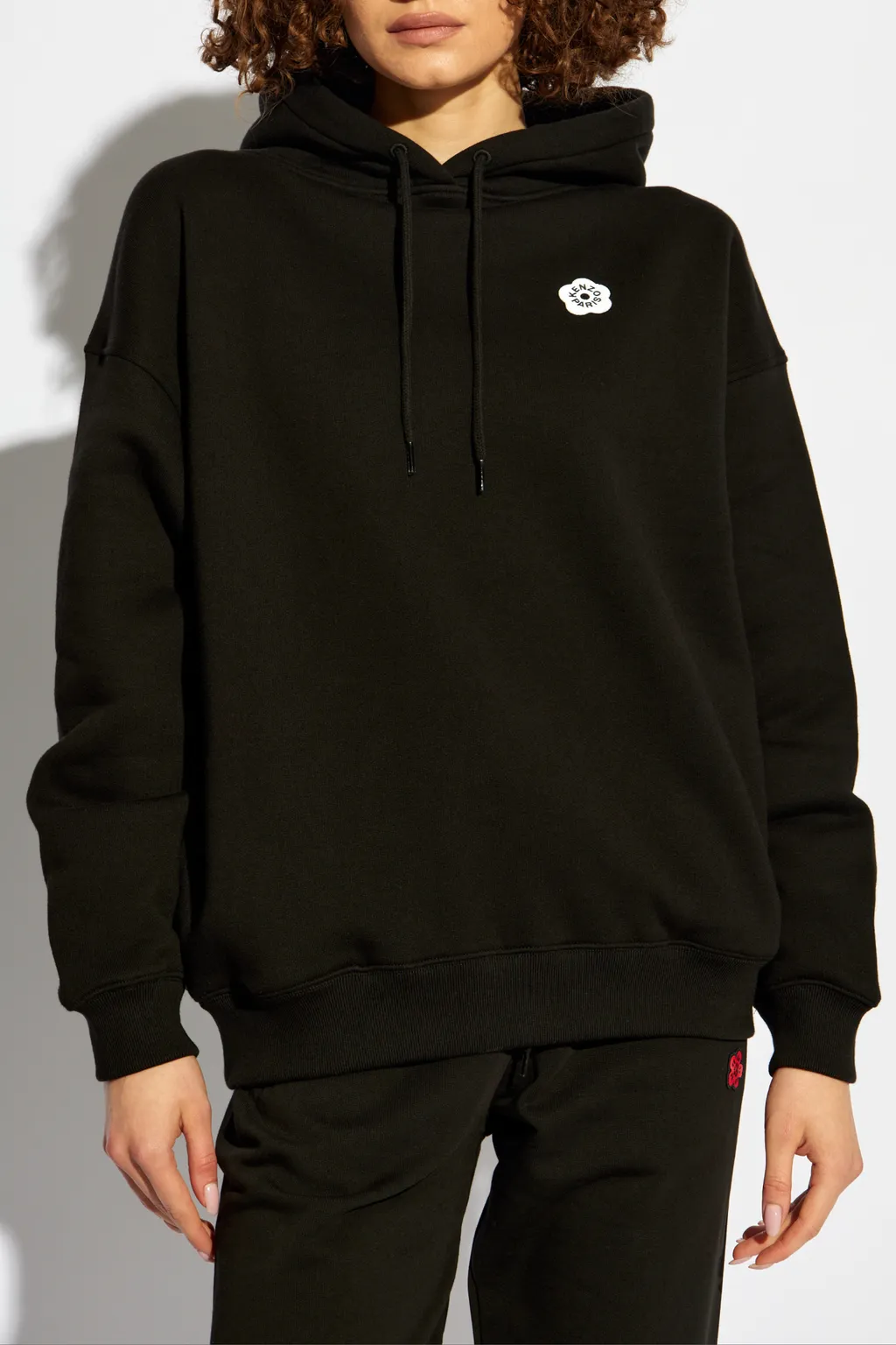 Logo Embroidered Drawstring Hoodie