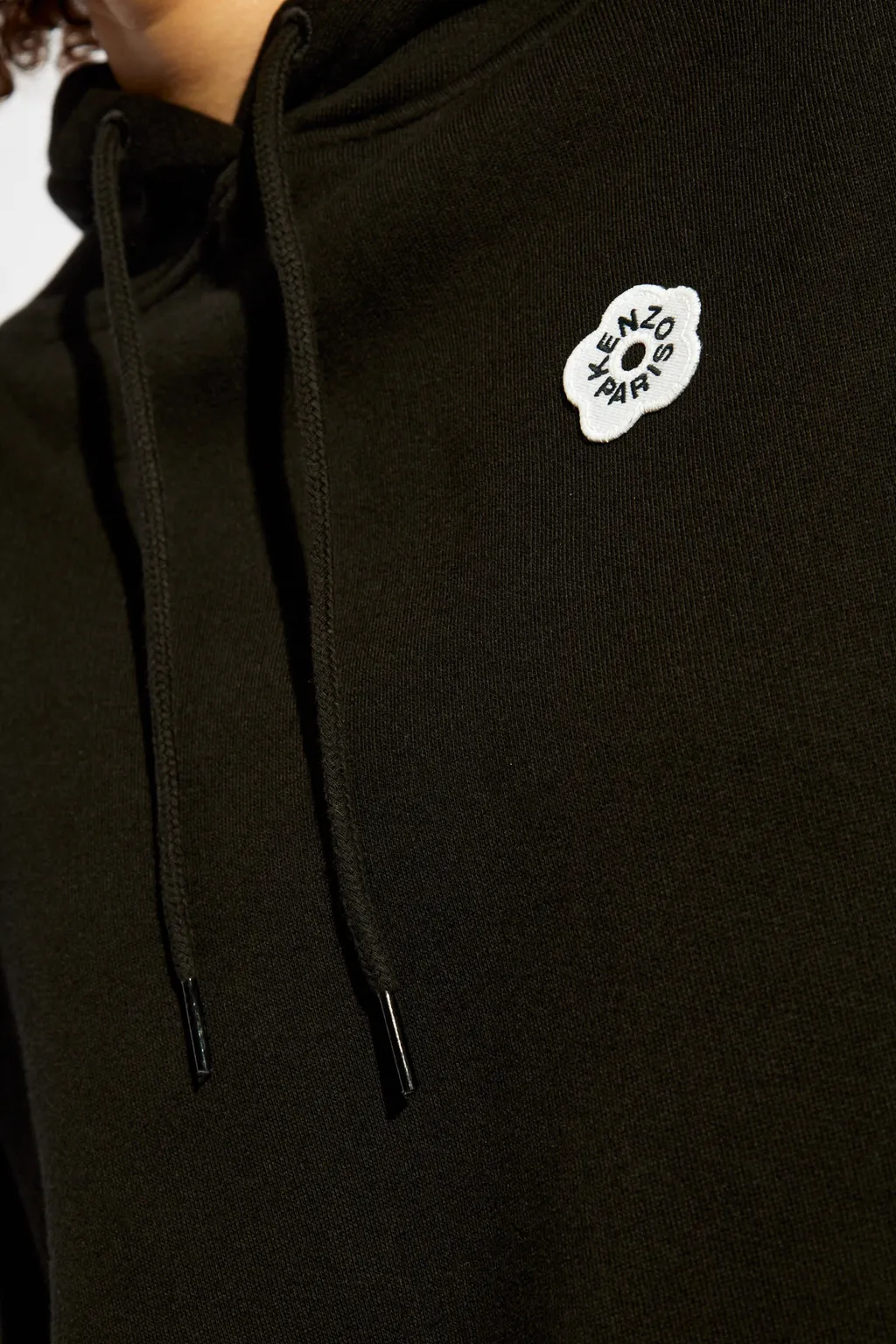 Logo Embroidered Drawstring Hoodie