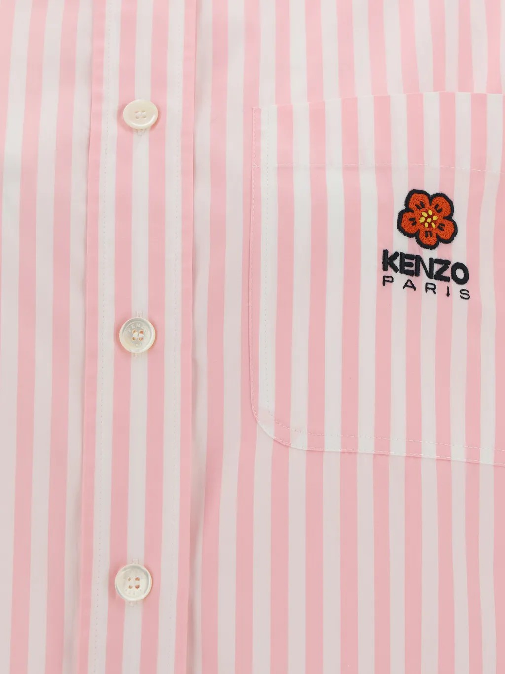 Logo Embroidered Striped Shirt
