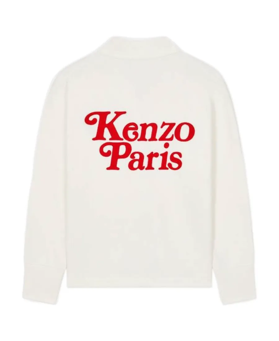 Embroidered Sweatshirt Cardigan