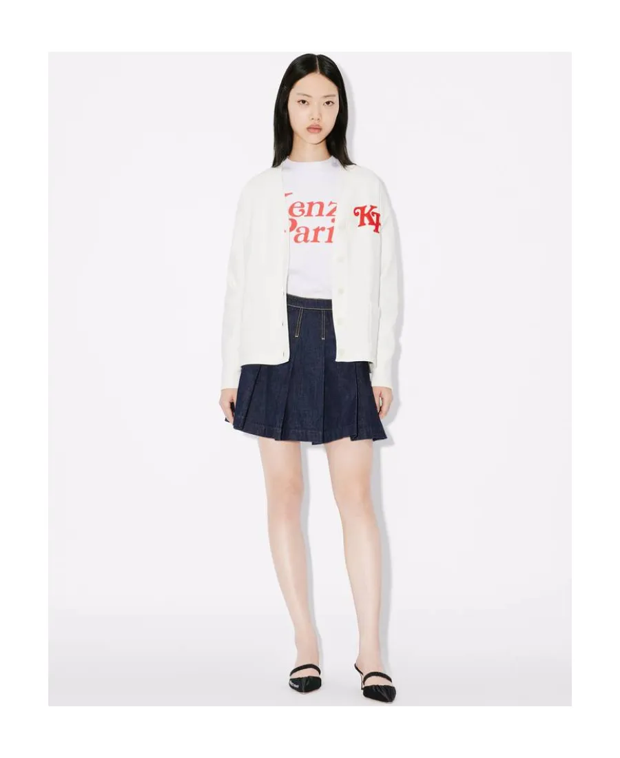 Embroidered Sweatshirt Cardigan
