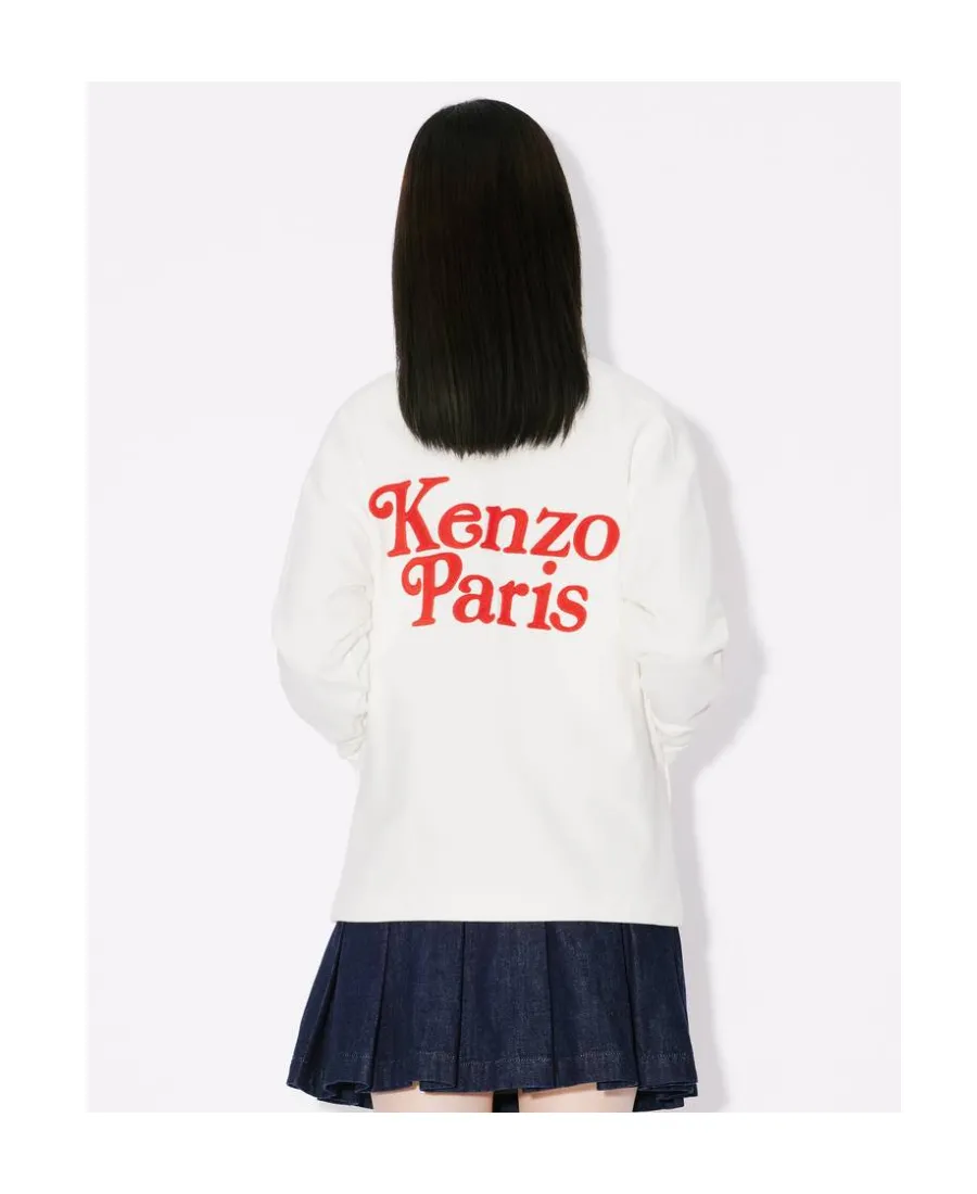Embroidered Sweatshirt Cardigan