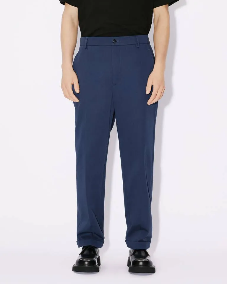 Straight-Leg Turn-Up Cuff Trousers