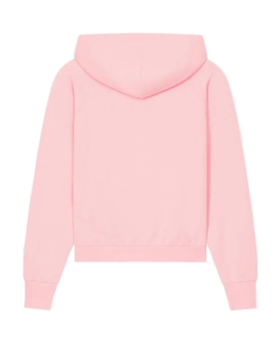 Boke Flower Crest Hooded Embroidered Zip-Up Cardigan