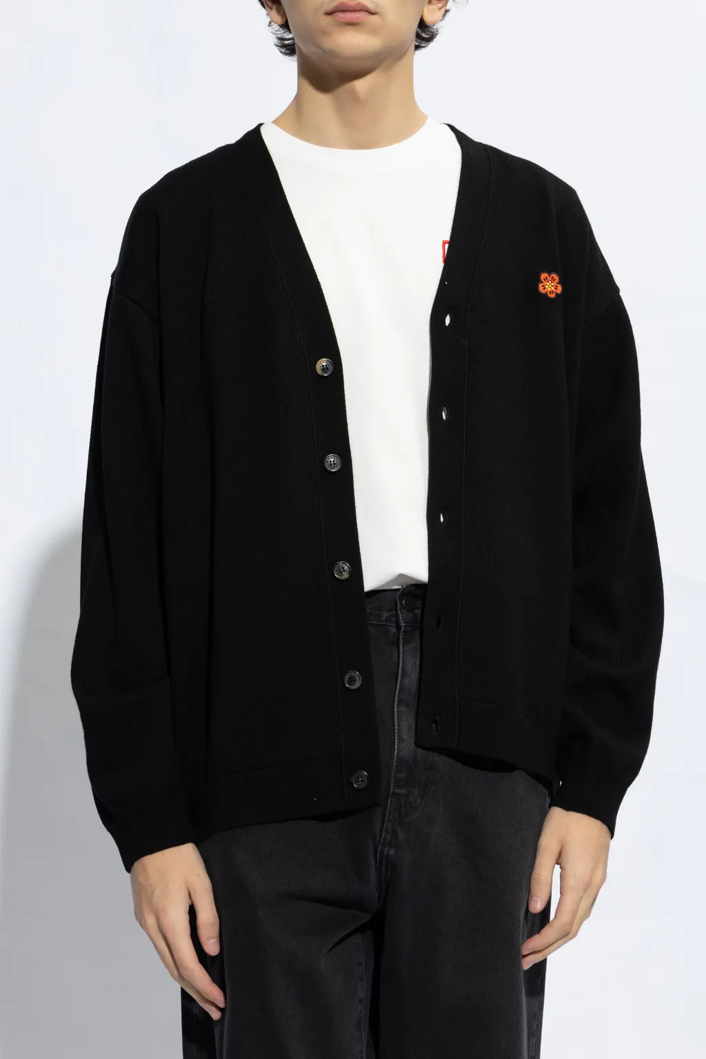 Flower Embroidered Buttoned Cardigan
