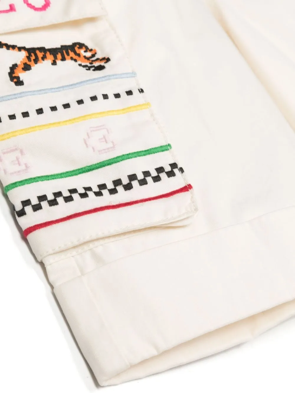 Tiger-Motif Logo-Embroidered Shorts