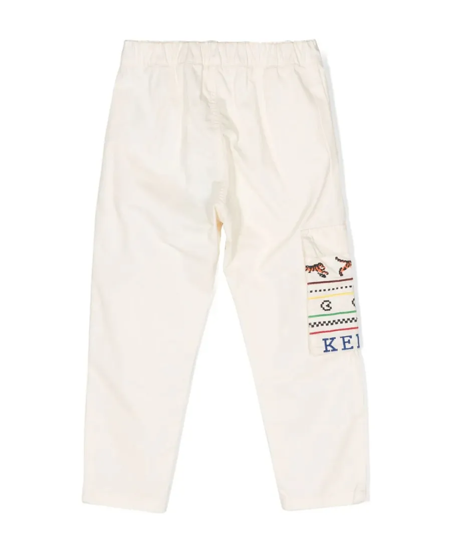 Logo Embroidered Casual Pants