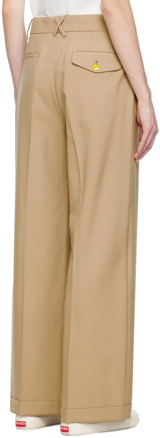 Belt Loop Zipper Casual Pants