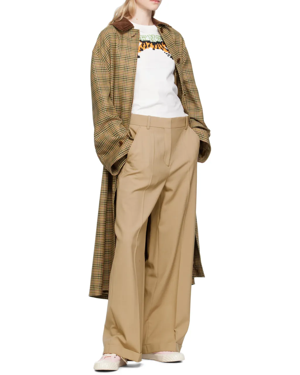 Belt Loop Zipper Casual Pants