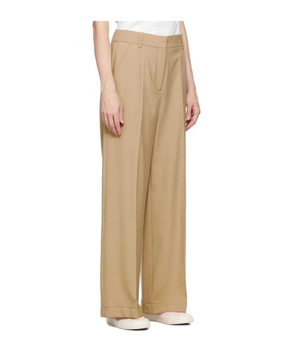 Belt Loop Zipper Casual Pants