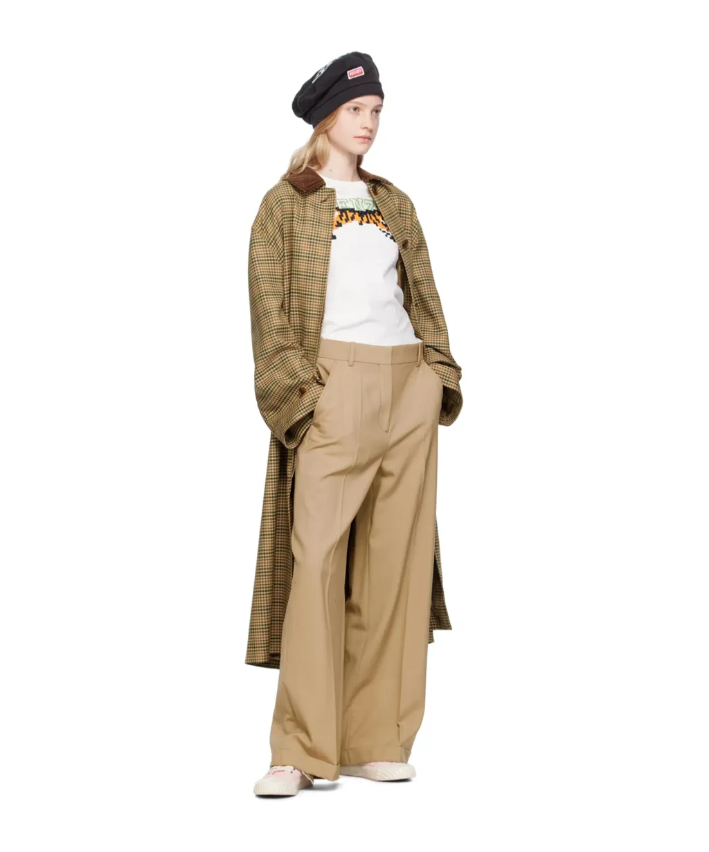 Belt Loop Zipper Casual Pants