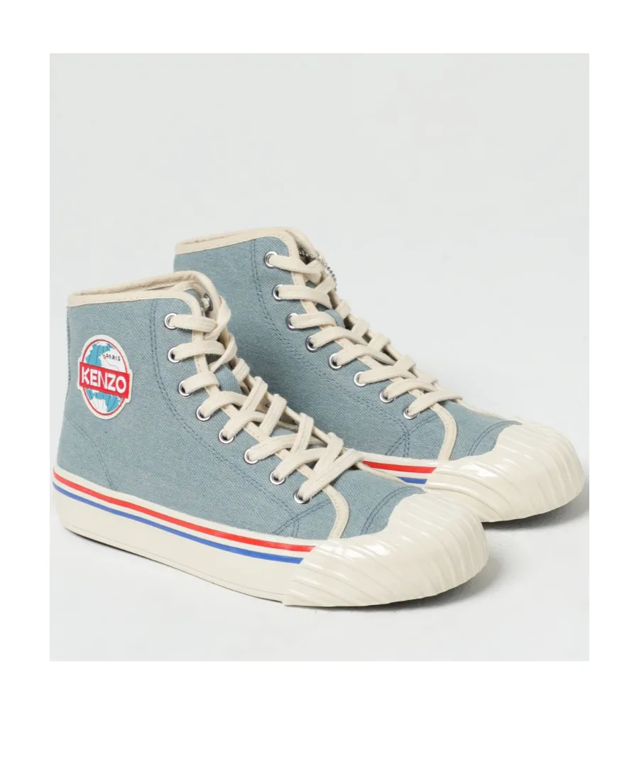 Denim High-Top Trainers