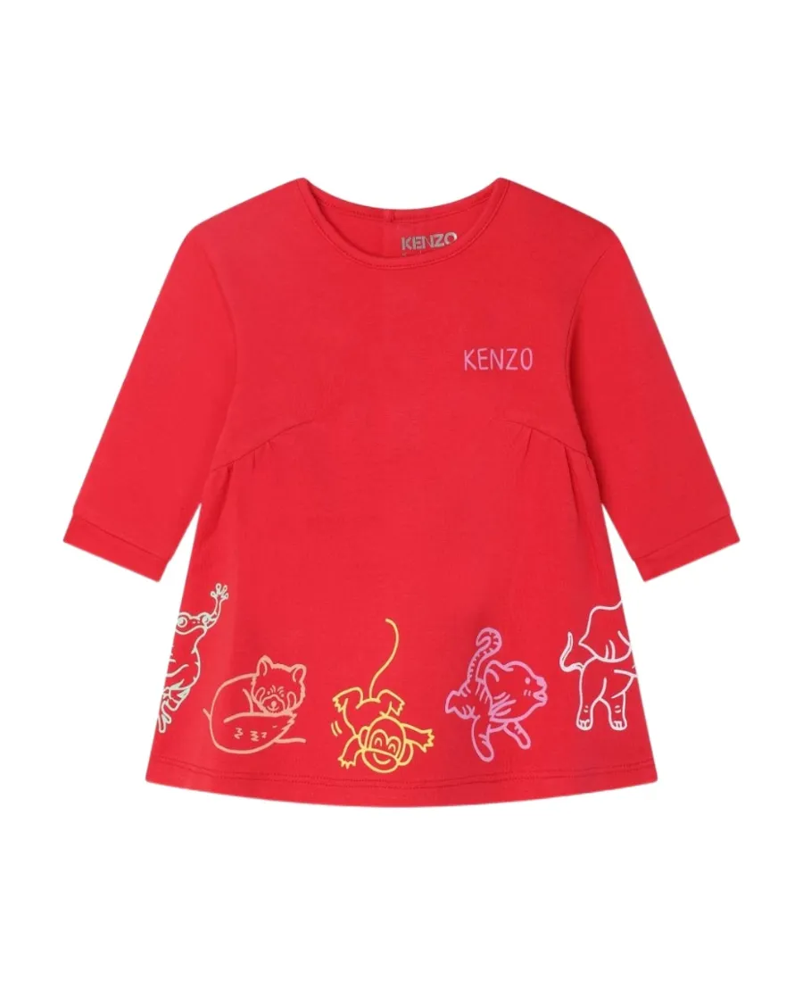 Graphic-Print Crew-Neck Dress