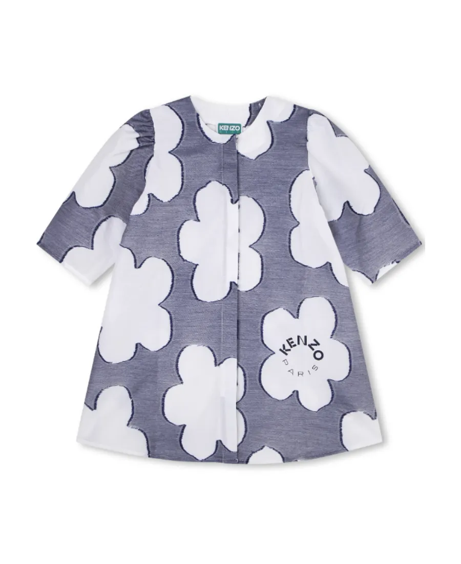 Floral-Print Short-Sleeve Dress