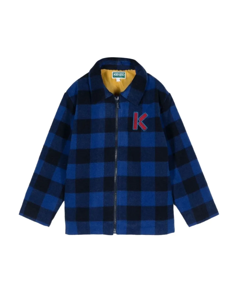 Checked Zip-Up Jacket