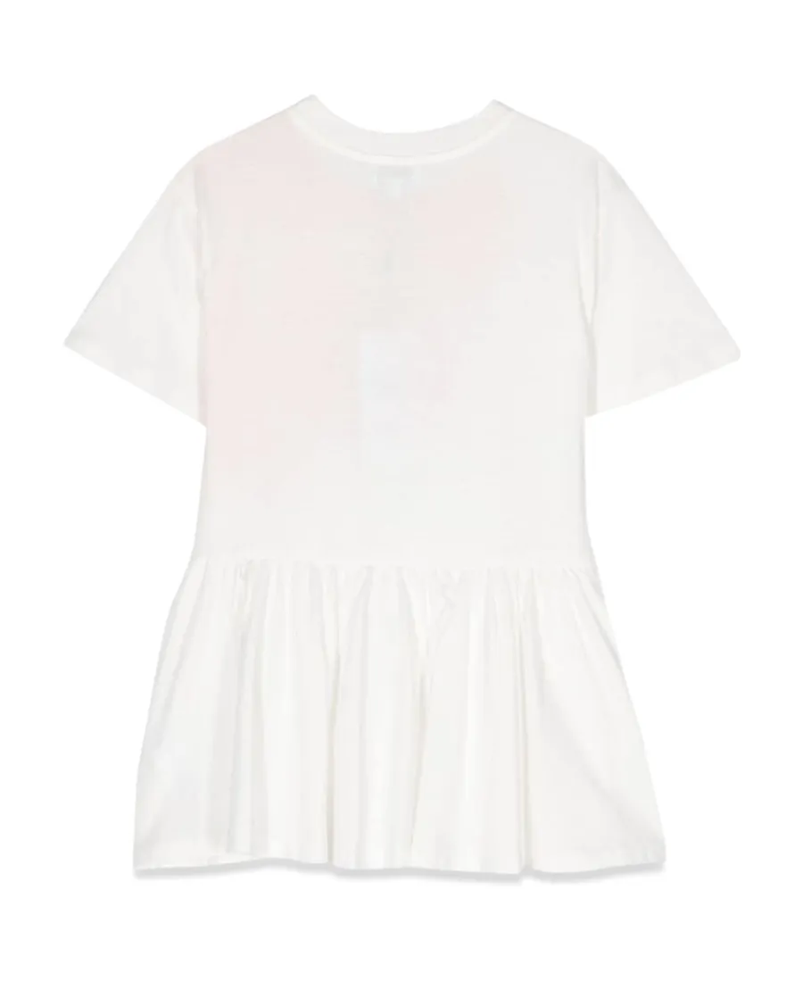 Boke Flower Printed Crewneck Dress
