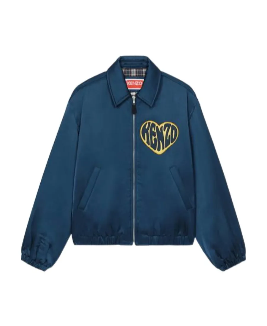 Heart Patch Zip-Up Jacket