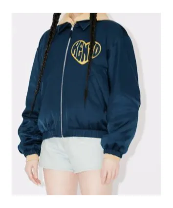 Heart Patch Zip-Up Jacket