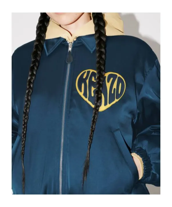 Heart Patch Zip-Up Jacket
