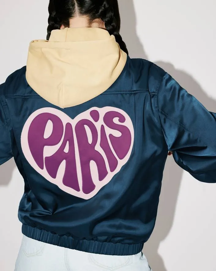 Heart Patch Zip-Up Jacket