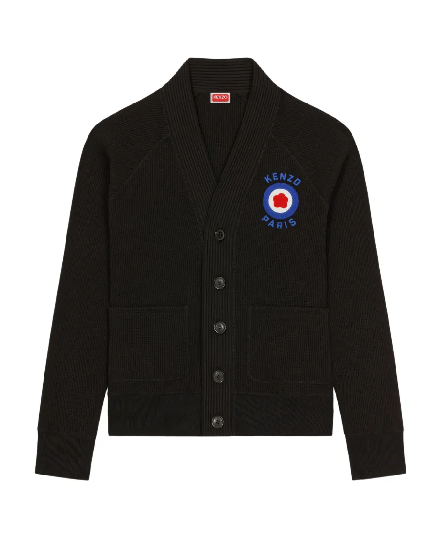 Logo Target Button-Up Cardigan