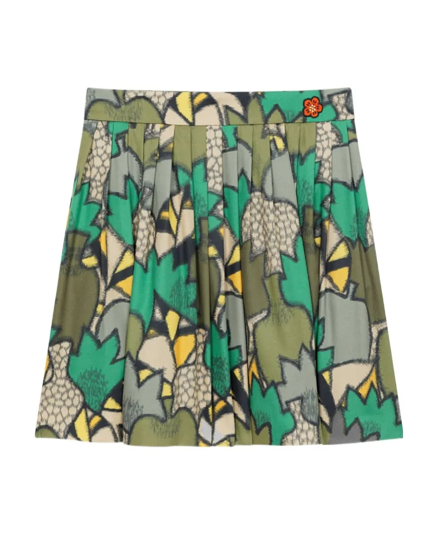 Graphic Printed Mini Skirt