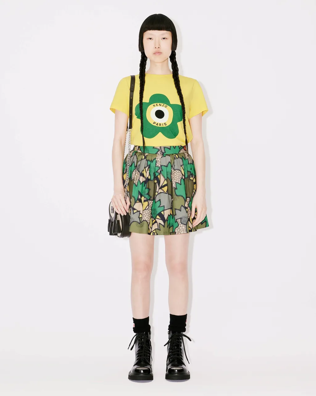 Graphic Printed Mini Skirt