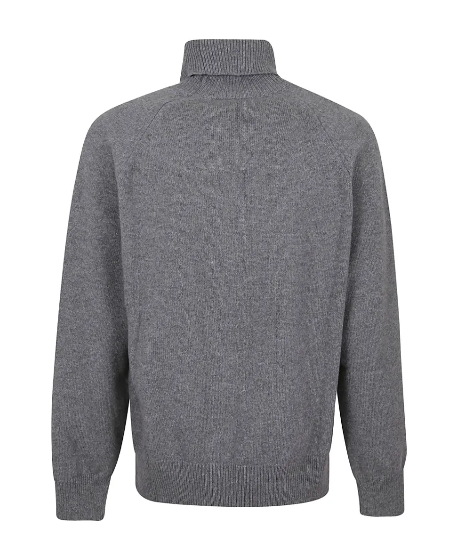 Boke Flower Embroidered Roll-Neck Knit Jumper
