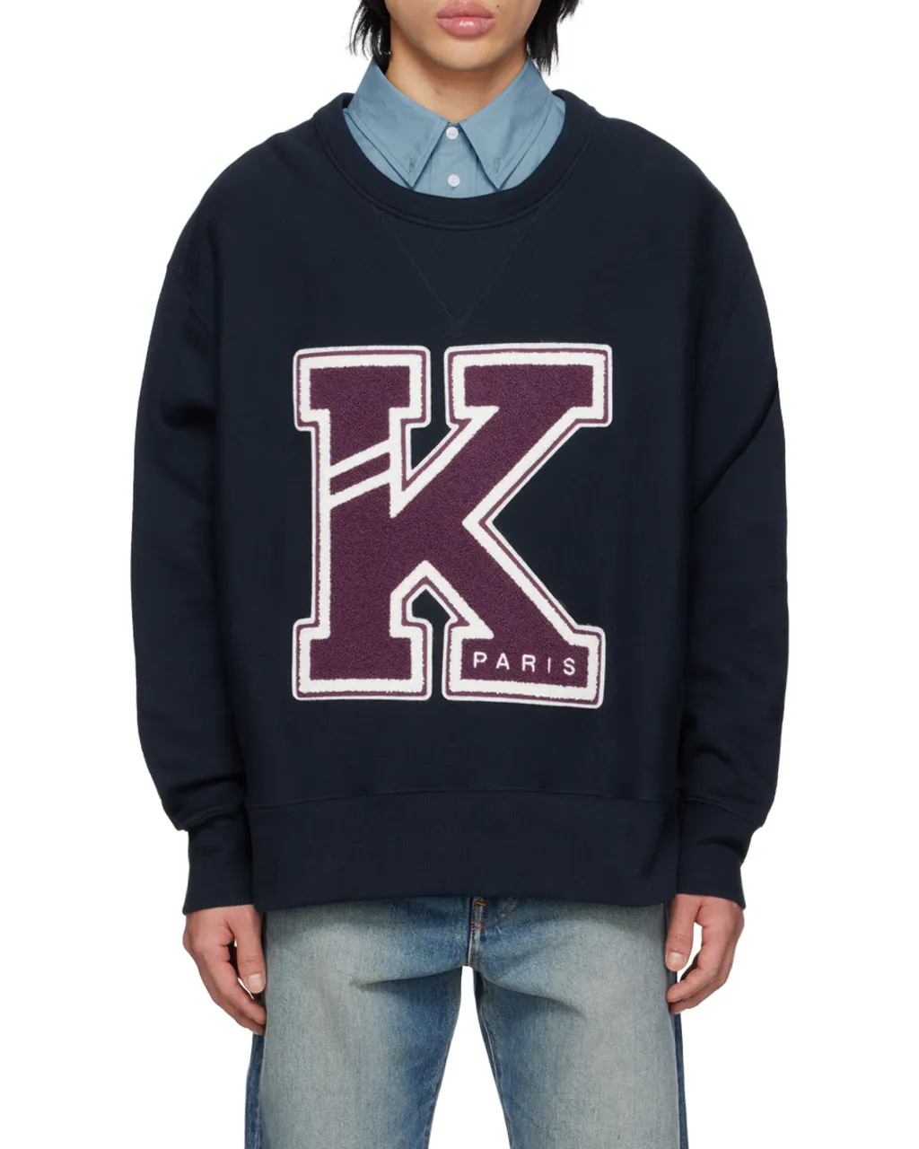 Logo-Patch Detailed Crewneck Sweatshirt