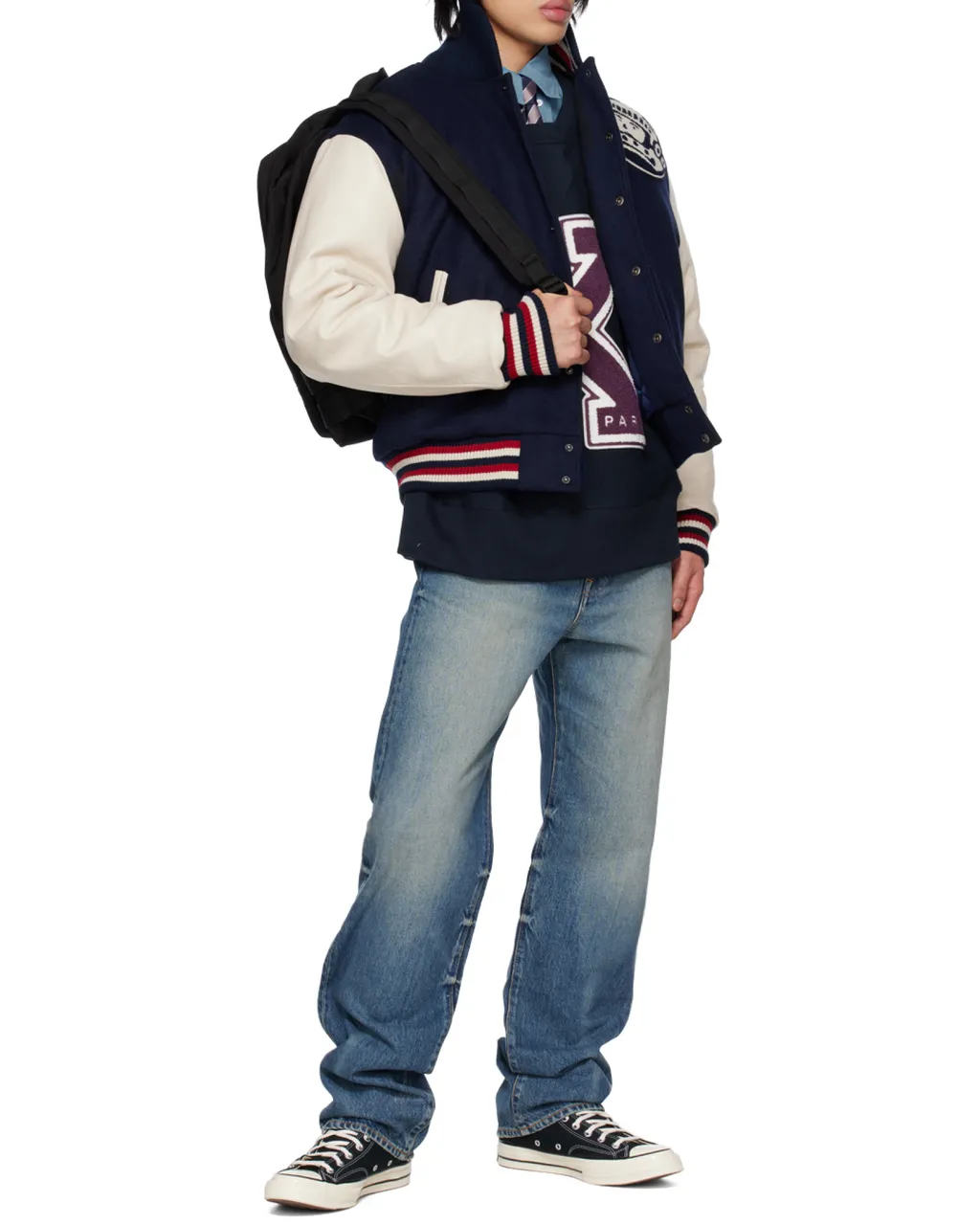 Logo-Patch Detailed Crewneck Sweatshirt