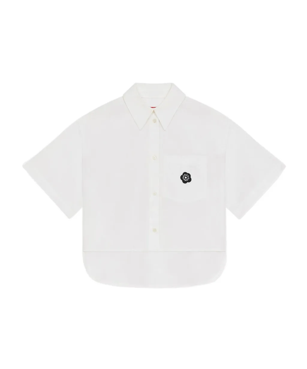 Logo Patch Cropped Shirt