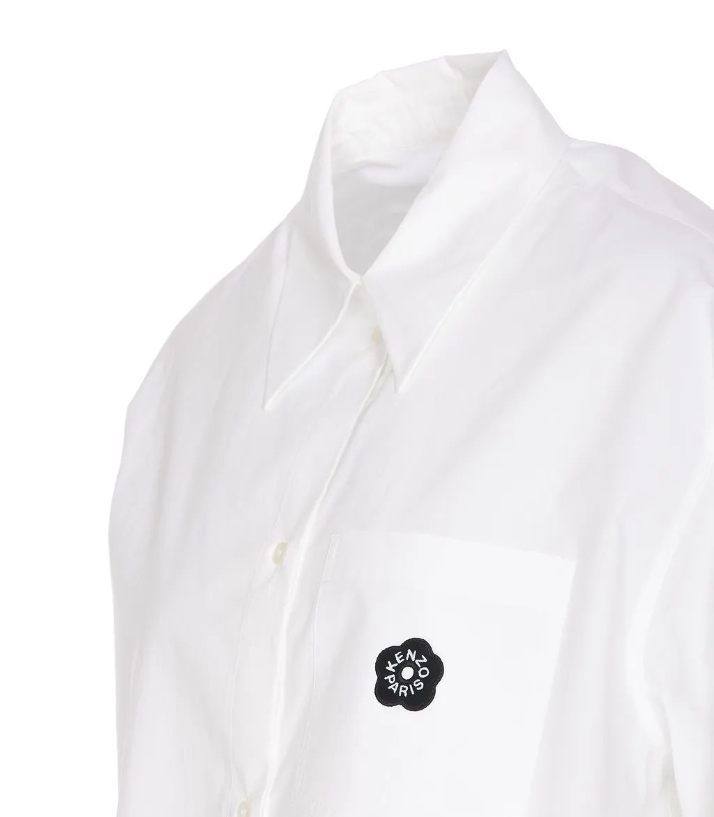 Logo Patch Cropped Shirt