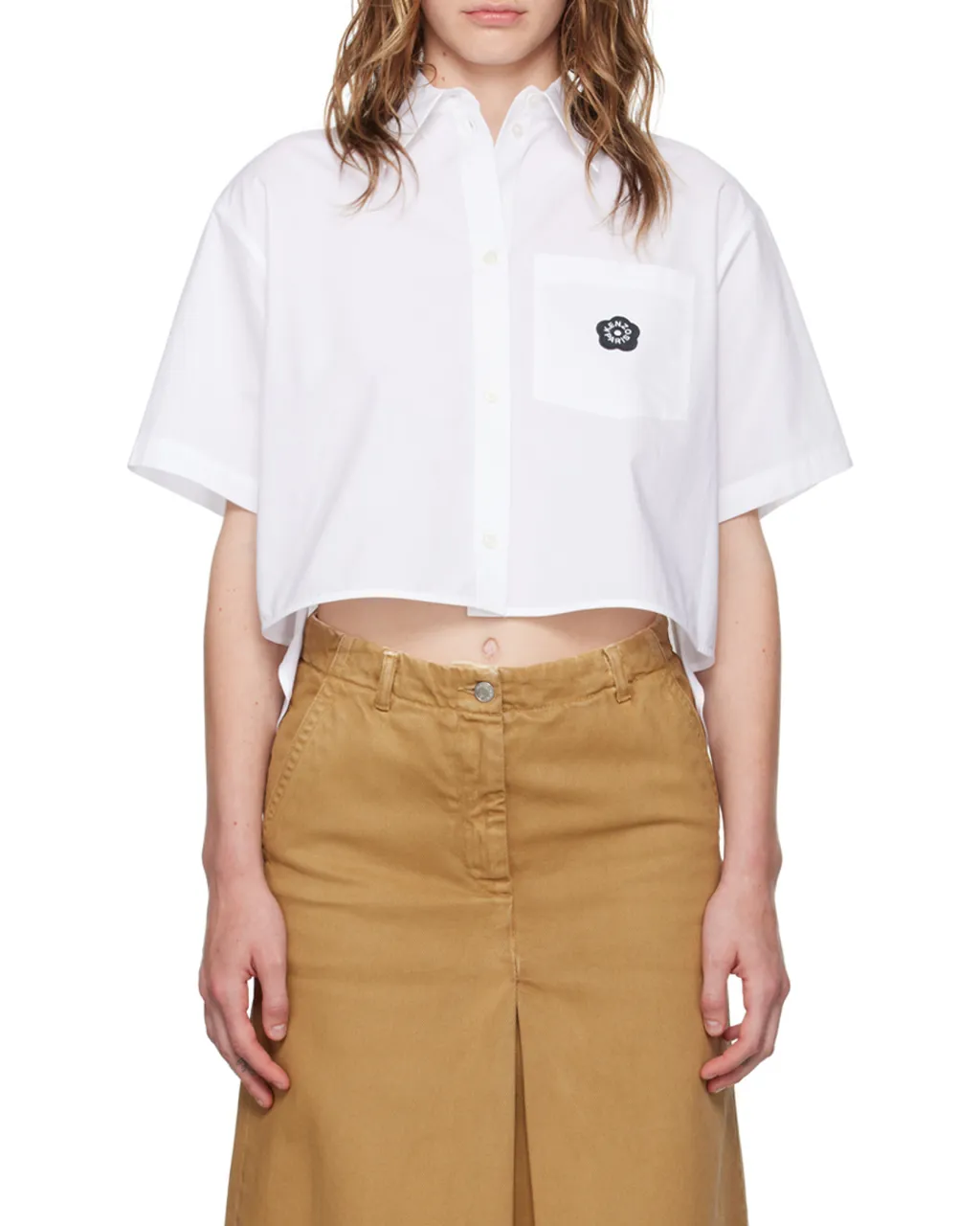 Logo Patch Cropped Shirt