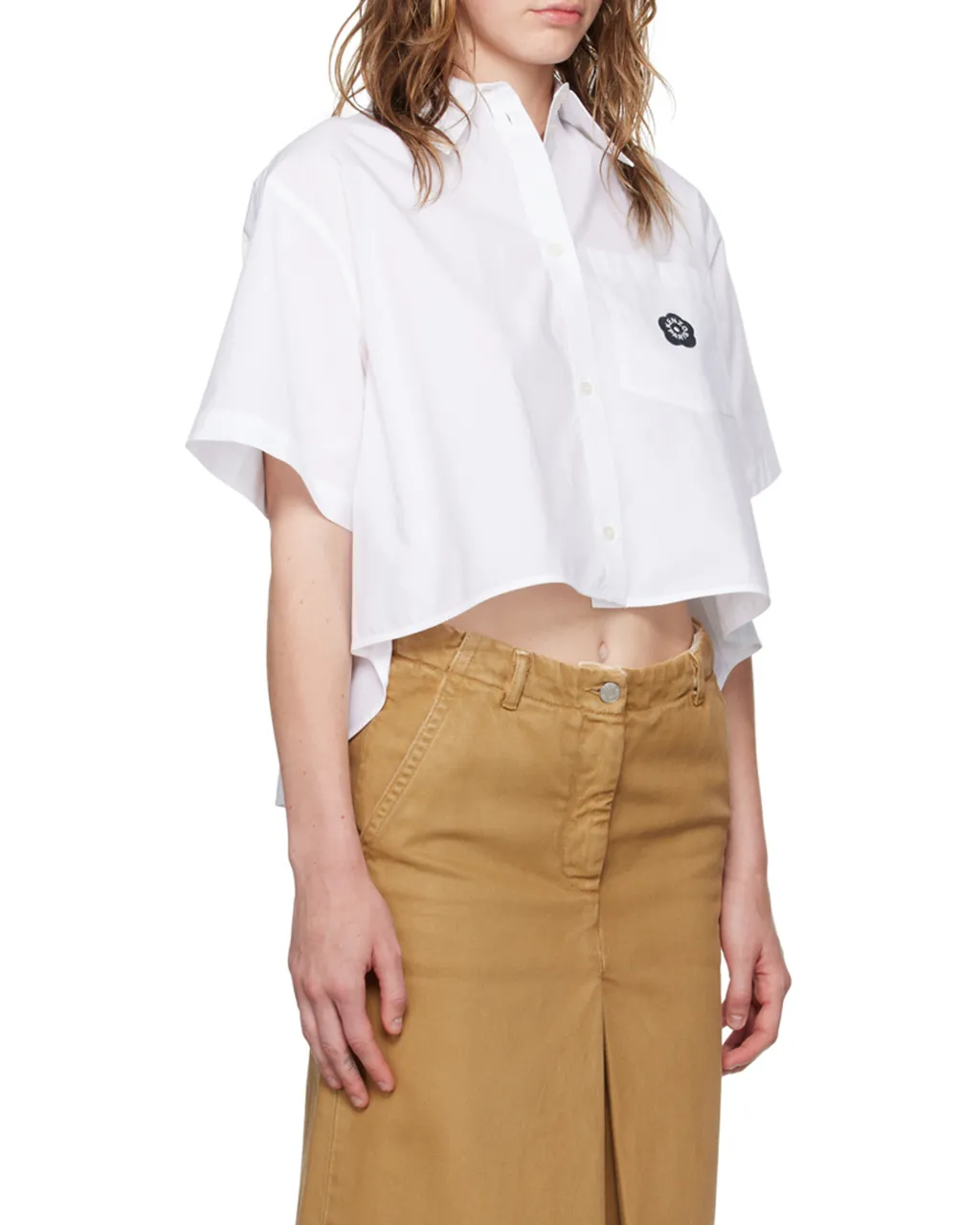 Logo Patch Cropped Shirt