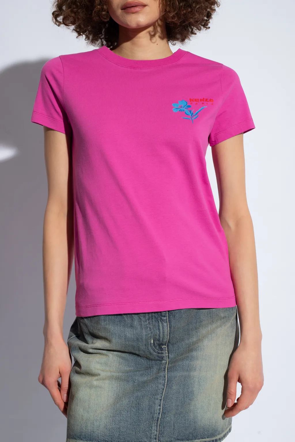 Floral Embroidered Crewneck T-Shirt