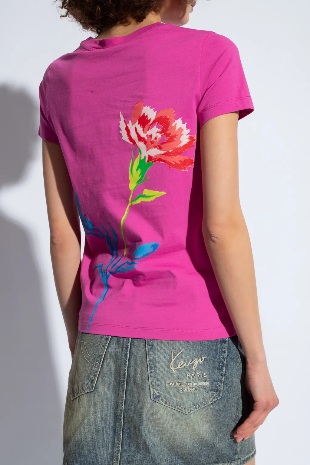 Floral Embroidered Crewneck T-Shirt