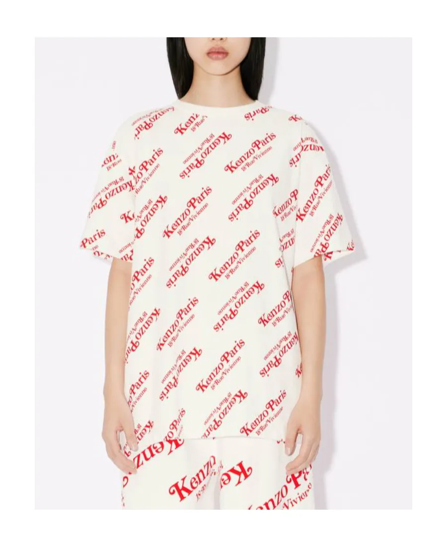 All-Over Logo Printed Oversize T-Shirt