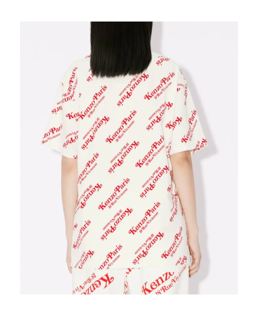 All-Over Logo Printed Oversize T-Shirt