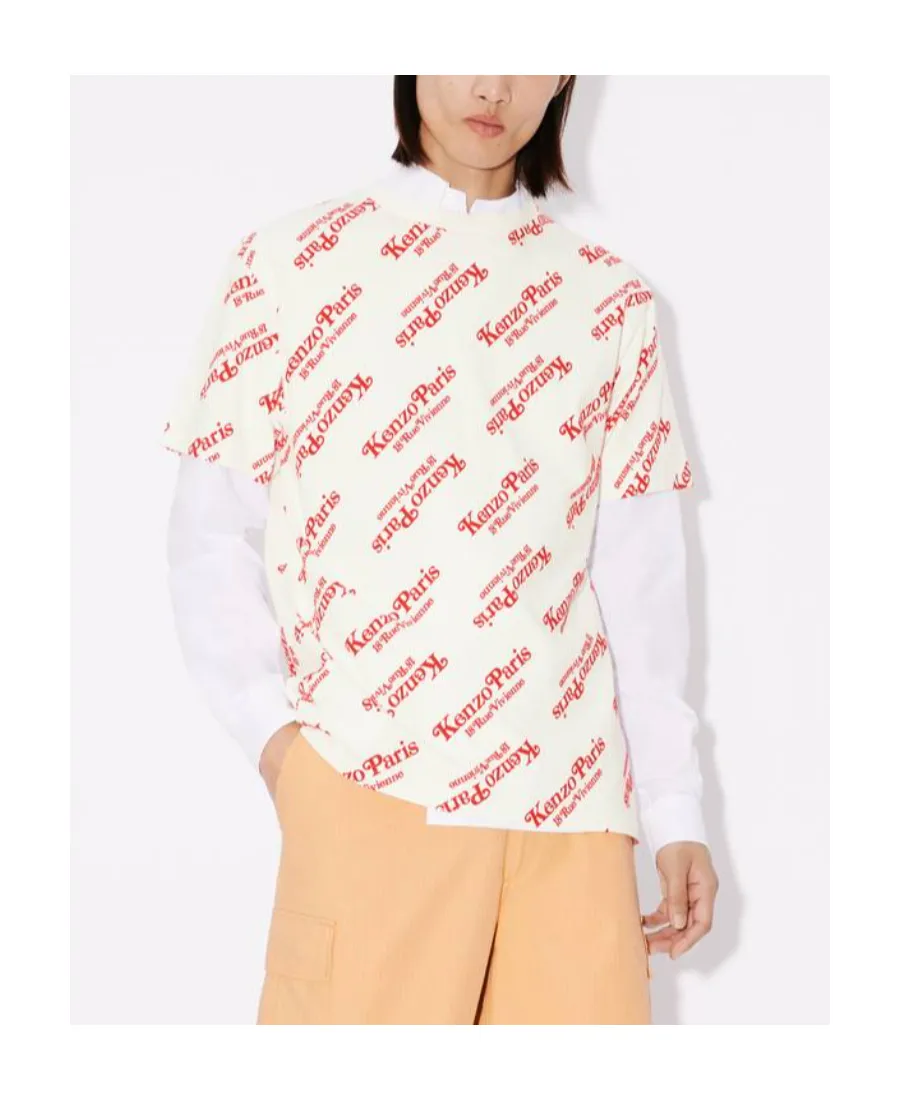 All-Over Logo Printed Oversize T-Shirt