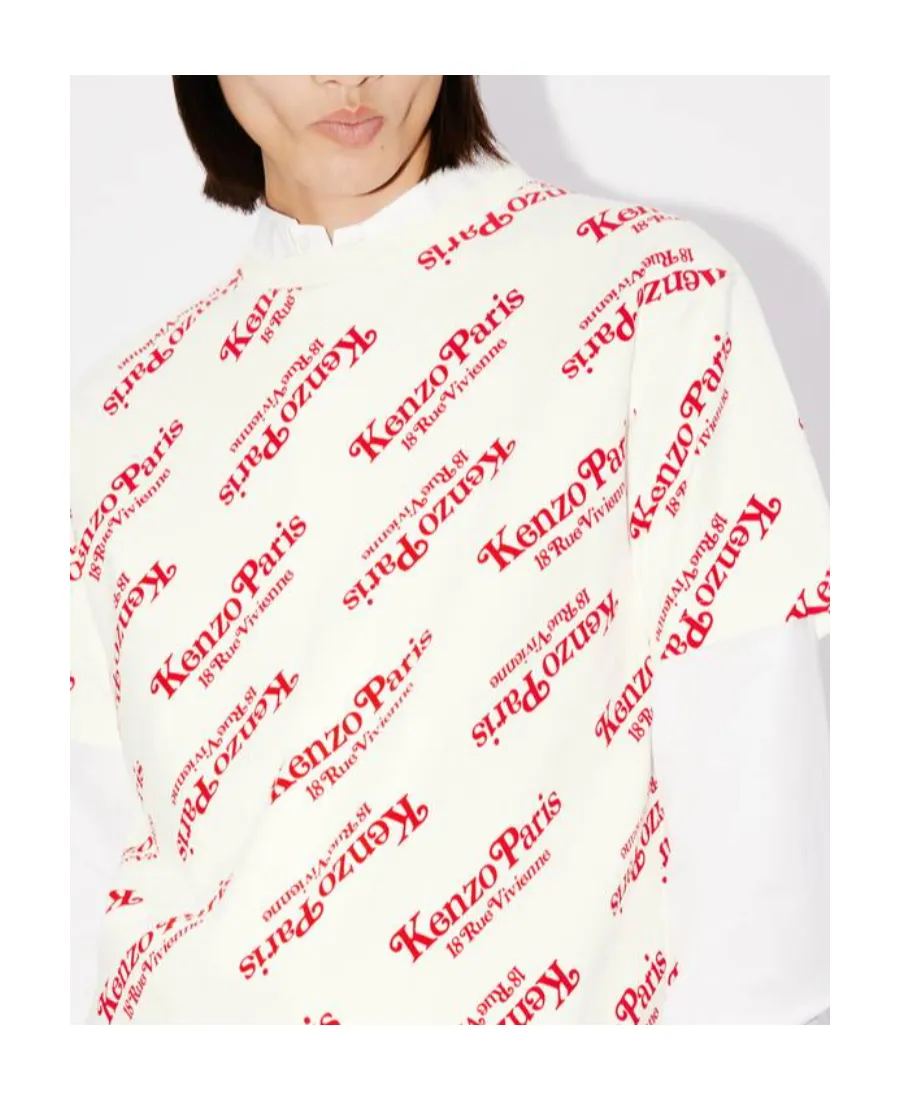 All-Over Logo Printed Oversize T-Shirt